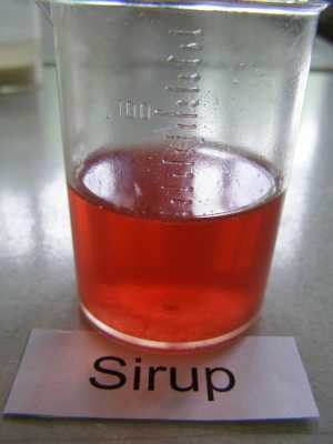 mischen Ergebnis Sirup